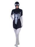 Black White Spandex Lycra Spiderman Costume Black White Spandex Lycra Spiderman Costume