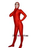 Face Zentai Red Lycra Spandex Full Bodysuit With Girl Smile Face Face Zentai Red Lycra Spandex Full Bodysuit With Girl Smile Face