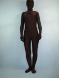Dark Brown Unicolor Spandex Unisex Zentai Suit Dark Brown Unicolor Spandex Unisex Zentai Suit