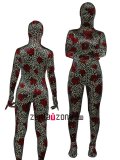 Red Rose Thicken Velvet Zentai Bodysuit Red Rose Thicken Velvet Zentai Bodysuit