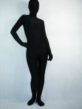 Black Unicolor Spandex Full Body Zentai Suit