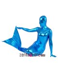 Blue Mermaid Shiny Metallic Zentai Suit Blue Mermaid Shiny Metallic Zentai Suit