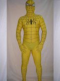 Yellow Black Stripe Spandex Lycra Spiderman Costume