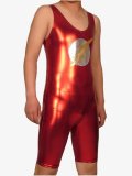 Red The Flash Shiny Metallic Super Hero Costume Red The Flash Shiny Metallic Super Hero Costume