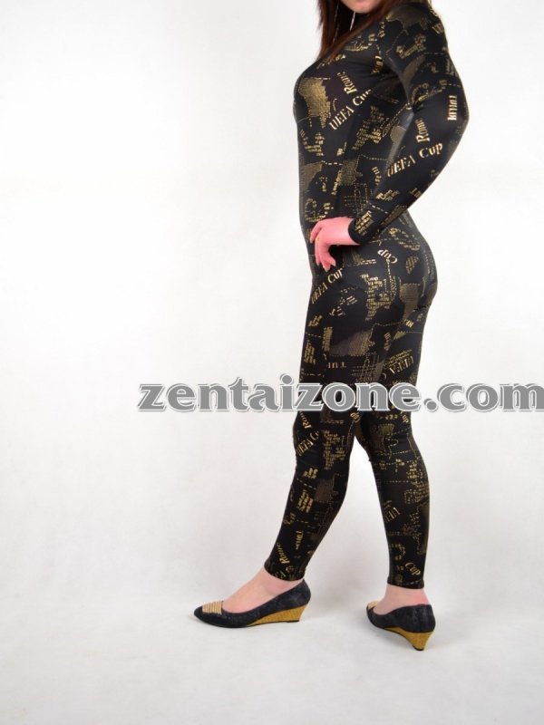 Fashion Zentai Diagram Print Catsuit - Click Image to Close
