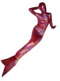 Multicolor Mermaid Shiny Metallic Zentai Suit Multicolor Mermaid Shiny Metallic Zentai Suit