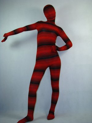 Red Camouflage Lycra Unisex Zentai Suit