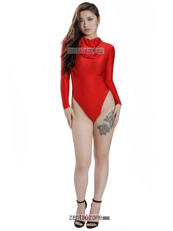 Nylon Red Lycra Leotard - Click Image to Close