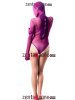 Purple Silk Lace Transparent Leotard