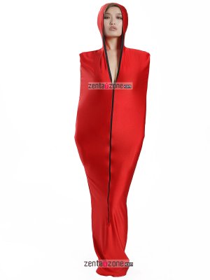 Nylon Red Lycra Zentai Bag