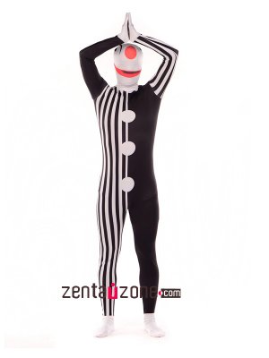 Funny Clown Lycra Print Full Body Suit