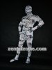 2011 White News Paper City Mummy Zentai Costume