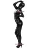 Pu Shiny Metallic Black Snake Zentai Suit