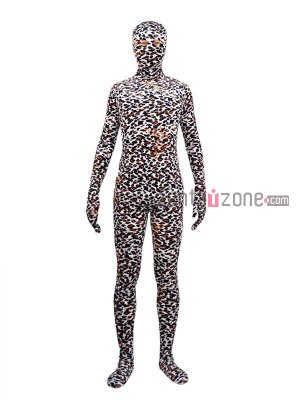 Leopard Pattern Velvet Full Body Suit