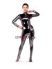 Dark Silver Shiny Metallic Catsuit