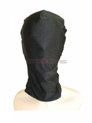 Black Spandex Lycra Zentai Hood