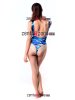 Blue Camouflage Spandex Lycra Leotard