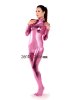 Light Pink Shiny Metallic Catsuit