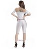 Off Shoulder White Nylon Lycra Catsuit