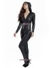 Nylon Spandex Metallic Stunning Catsuit With Big Hood