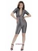 Nylon Dark Grey Spandex Bicycle Suit Front Zip