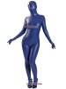 Pu Blue Shiny Full Bodysuit Zentai