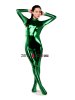 Dark Green Shiny Metallic Catsuit