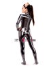 Dark Silver Shiny Metallic Catsuit