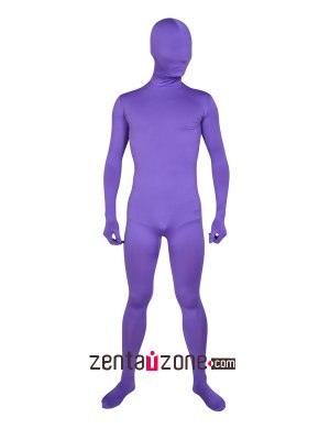 Sexy Uniclolor Lila Spandex Zentai Suit