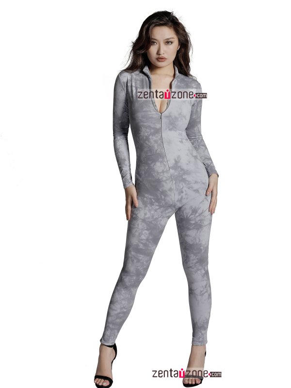 Nylon Print Pattern Lycra Catsuit - Click Image to Close