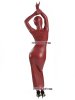 Pu Shiny Long Zentai Dresses With Open Eyes and Mouth