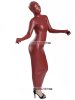 Pu Shiny Long Zentai Dresses With Open Eyes and Mouth