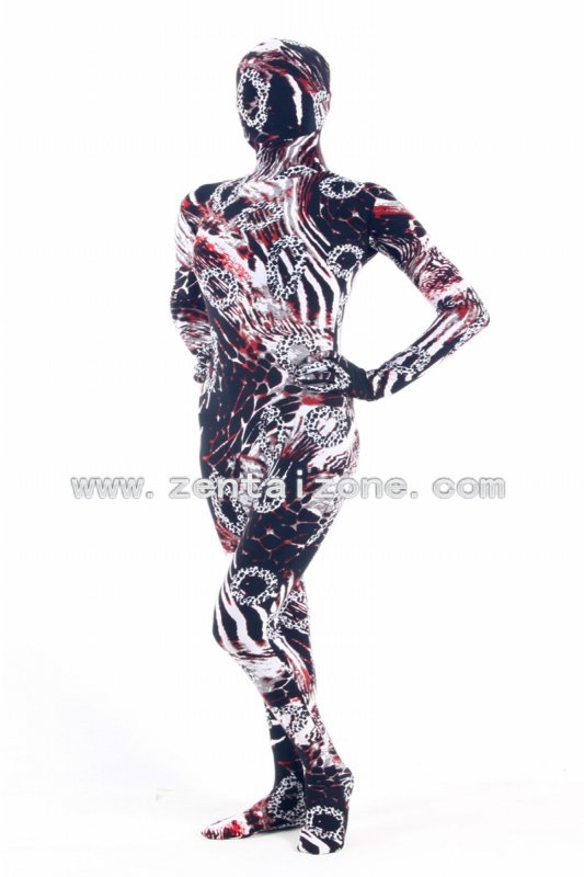 Spandex Lycra Unisex Pattern Zentai Suit - Click Image to Close