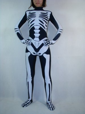 Skeleton Lycra Unisex Zentai Suit