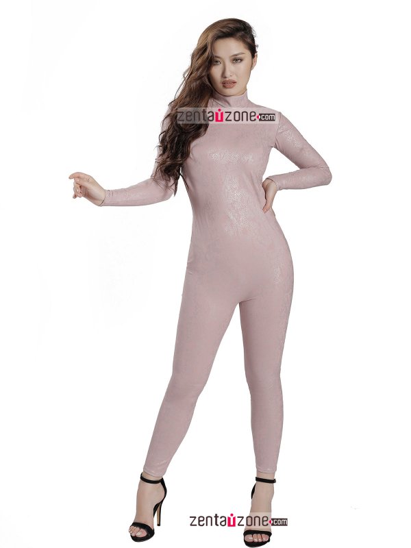 Nylon Cute Shiny Metallic Lycra Catsuit - Click Image to Close