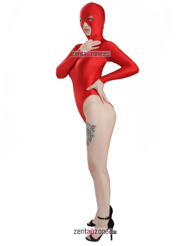 Nylon Red Lycra Leotard - Click Image to Close