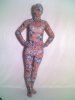 Sexy Unisex Velvet Floral Full Body Zentai Suit