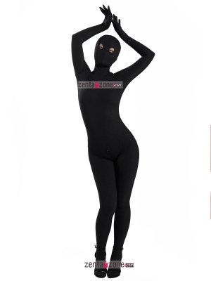 Nylon Spandex Black Zentai Bodysuit