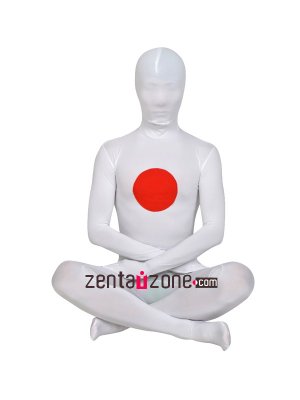 Japan Flag Pattern Spandex Unisex Zentai Suit