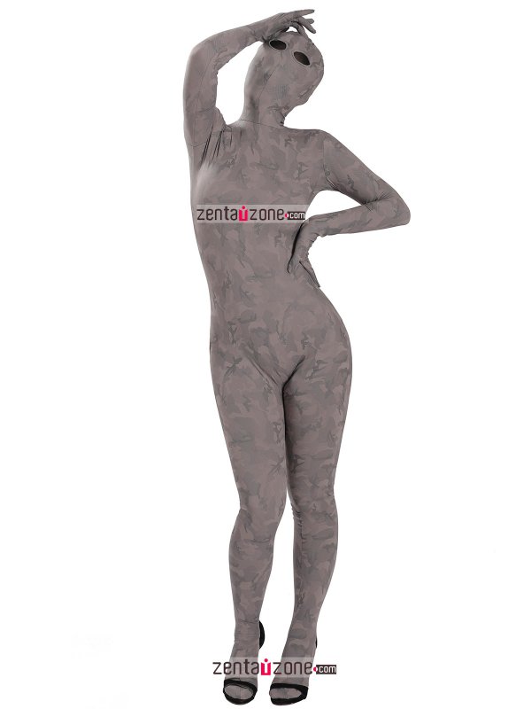 Black Mesh Eyes Nylon Metallic Lycra Zentai Suit - Click Image to Close