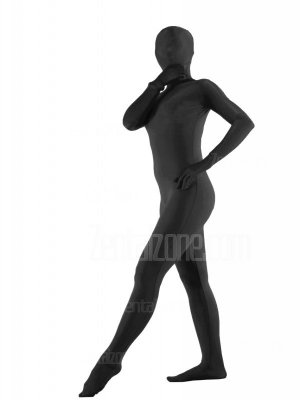 Black Lycra Spandex Zentai Suit Catsuit