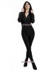 Nylon Lycra Black Cool Catsuit With Big Hood