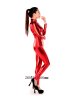 Sexy Red Shiny Metallic Lycra Catsuit