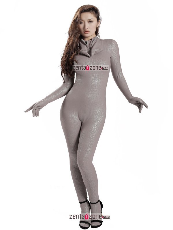 Nylon Metallic Ninja Style Lycra Catsuit - Click Image to Close