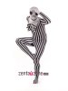 Black And White Skeleton Spandex Print Full Bodysuit