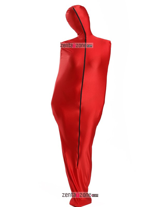 Nylon Red Lycra Zentai Bag - Click Image to Close