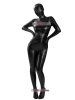 Pu Shiny Metallic Black Snake Zentai Suit