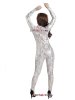 Nylon White Snake Metallic Spandex Catsuit