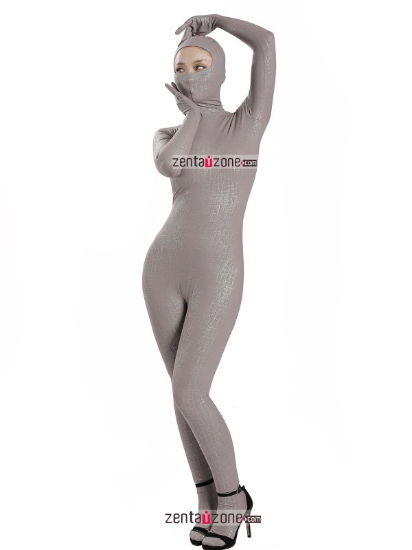 Nylon Metallic Ninja Style Lycra Catsuit - Click Image to Close