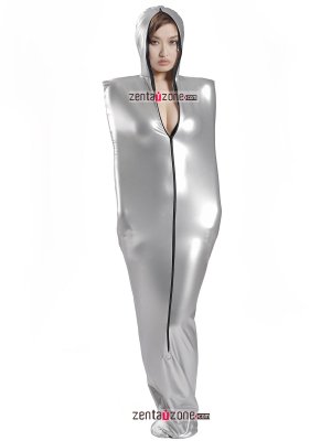 Pu Silver Zentai Bag